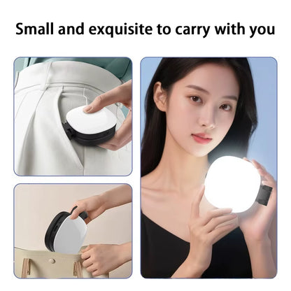 Mobile Phone Magnetic Selfie Fill Light Live Photo Mini Portable Makeup Mirror Foldable Pocket LED Light Mobile Phone Holder