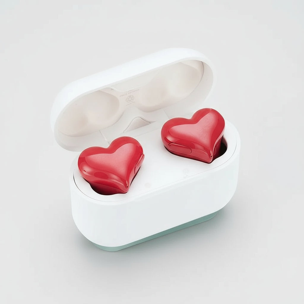 New Wireless Bluetooth Headphones Heart Shaped Earphones Woman Earphone High Quality Heart Earbuds Girl Gift